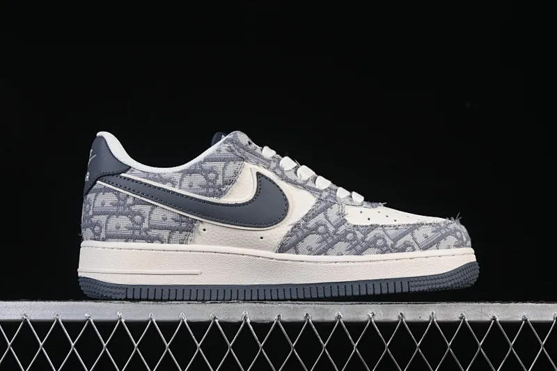 All categories Nk Air Force 1 Air Force series Nk Air Force 1 Low Air Force low top Nike Air Force 1'07 Low Dior joint pattern beige gray red Air Force 1 low top casual sneakers MZ9588-807